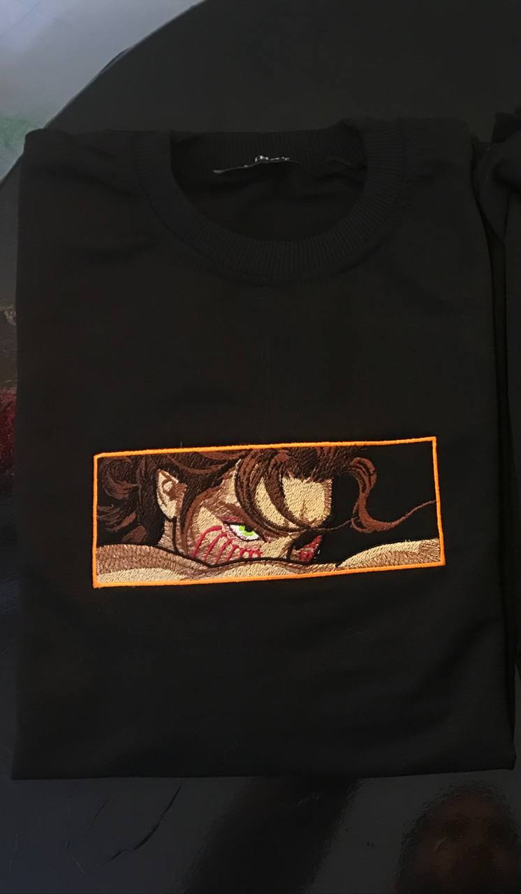 Eren Fallen Angel Anime Embroidery Design | **Attack on Titan** Embroidery - Image 2