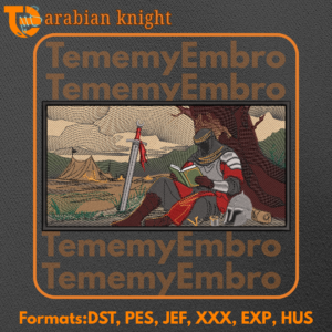 Arabian Knight Embroidery Machine Design